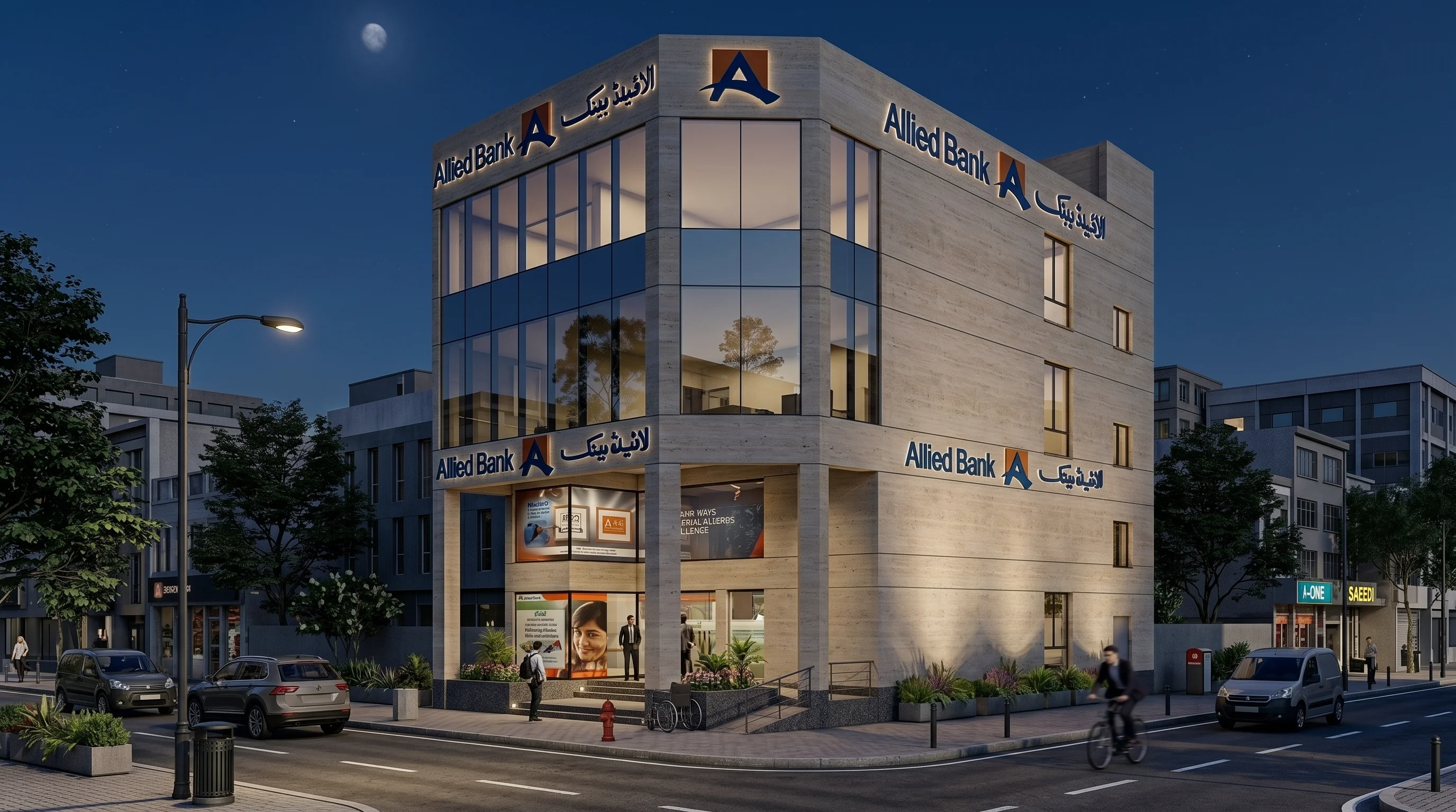 ALLIED BANK night view