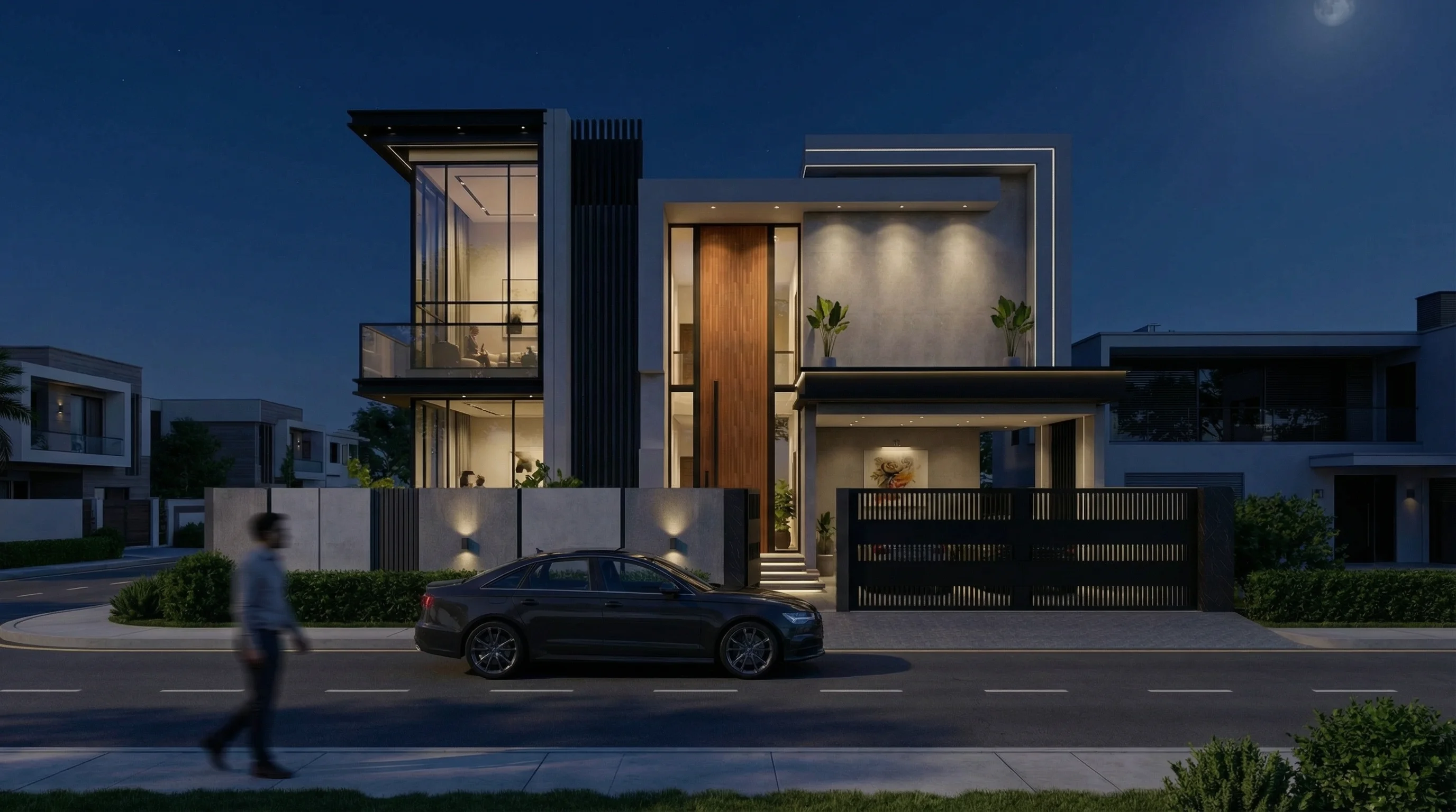1 Kanal RESIDENTIAL (Plot M-526) night view