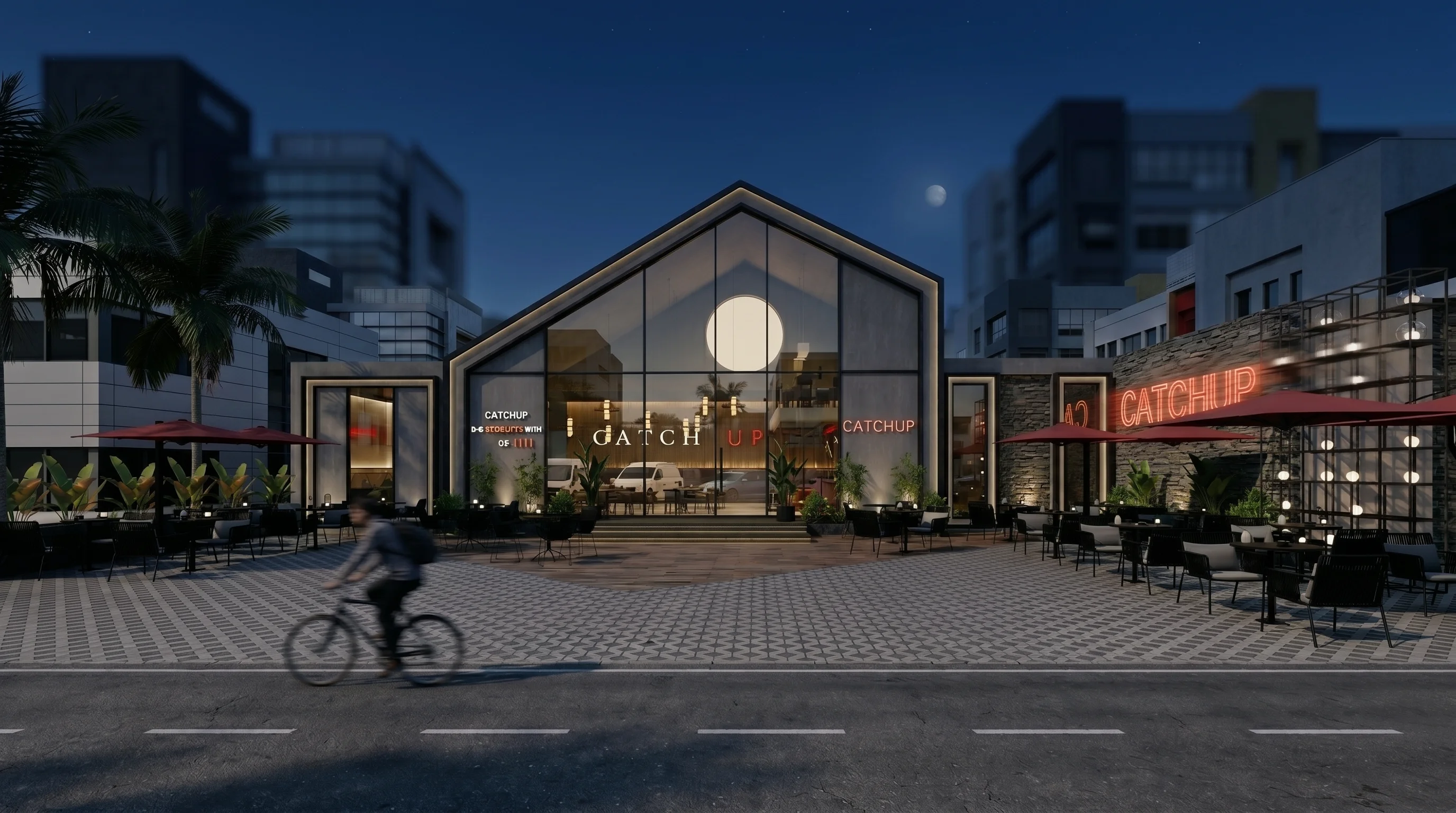 Catchup Restaurant night view