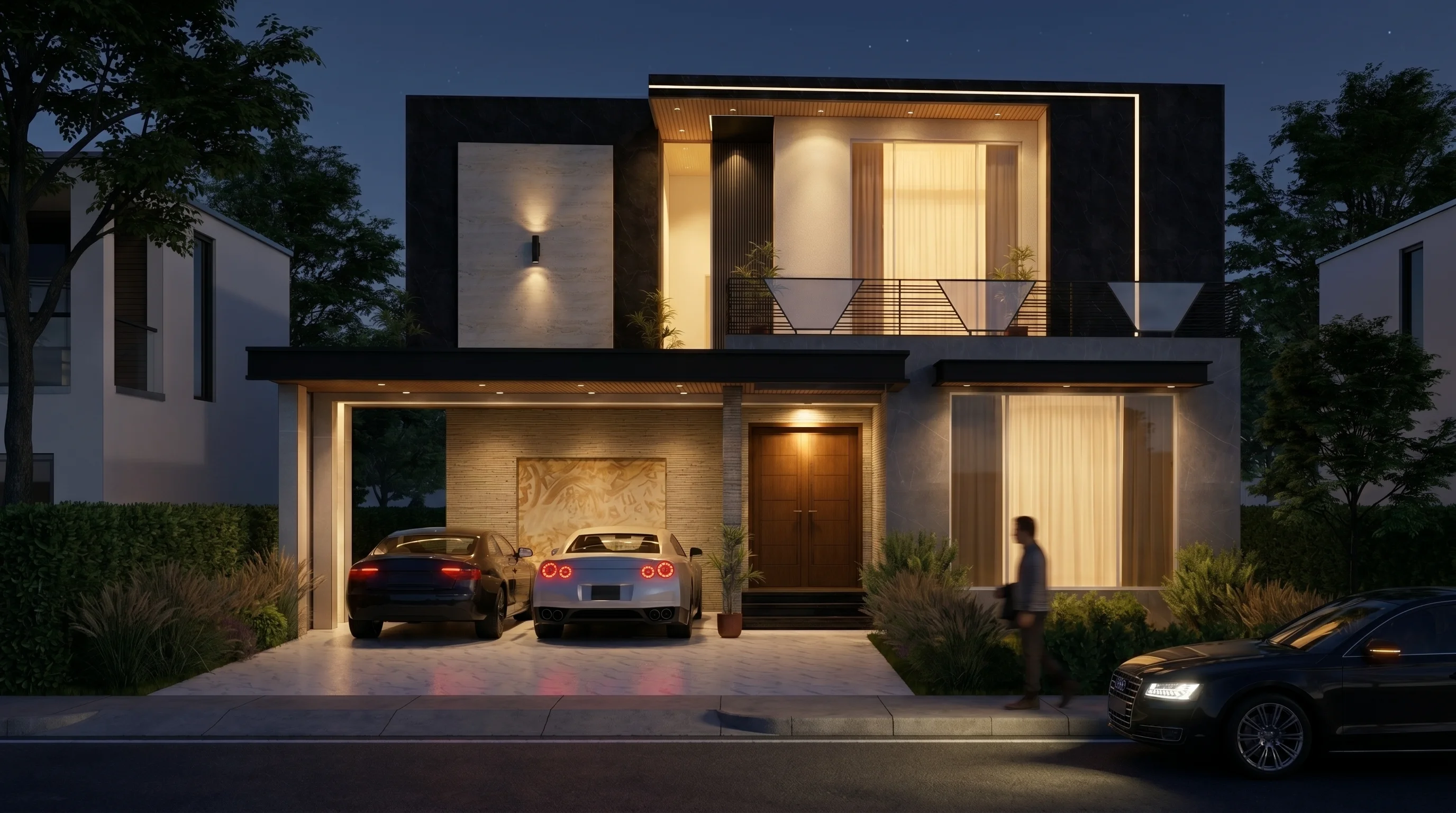 1 KANAL RESIDENTIAL (Plot P-172) night view