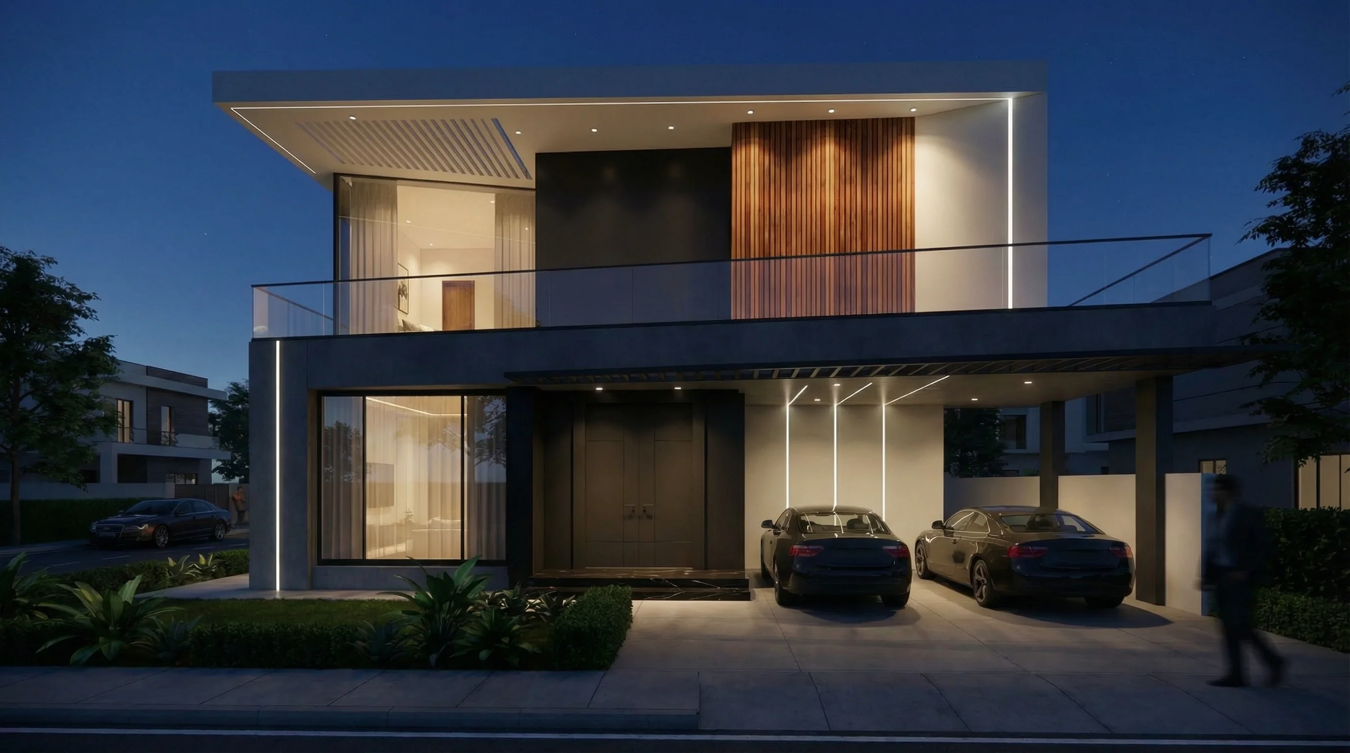 1 Kanal RESIDENTIAL (Plot M-248) night view