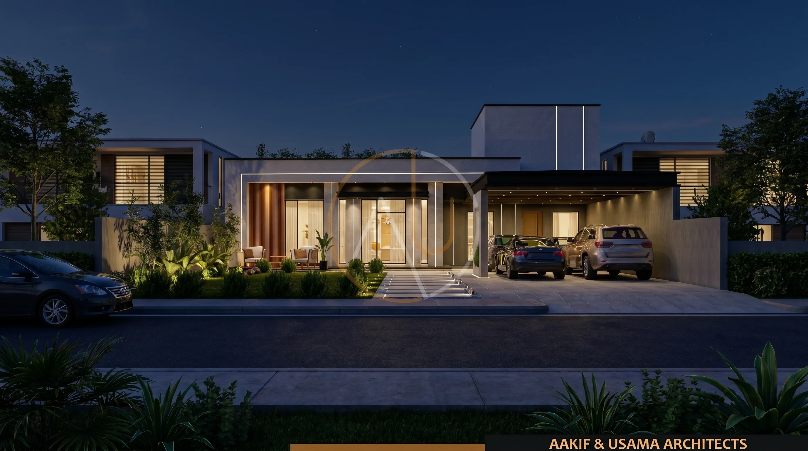 3 KANAL RESIDENTIAL night view