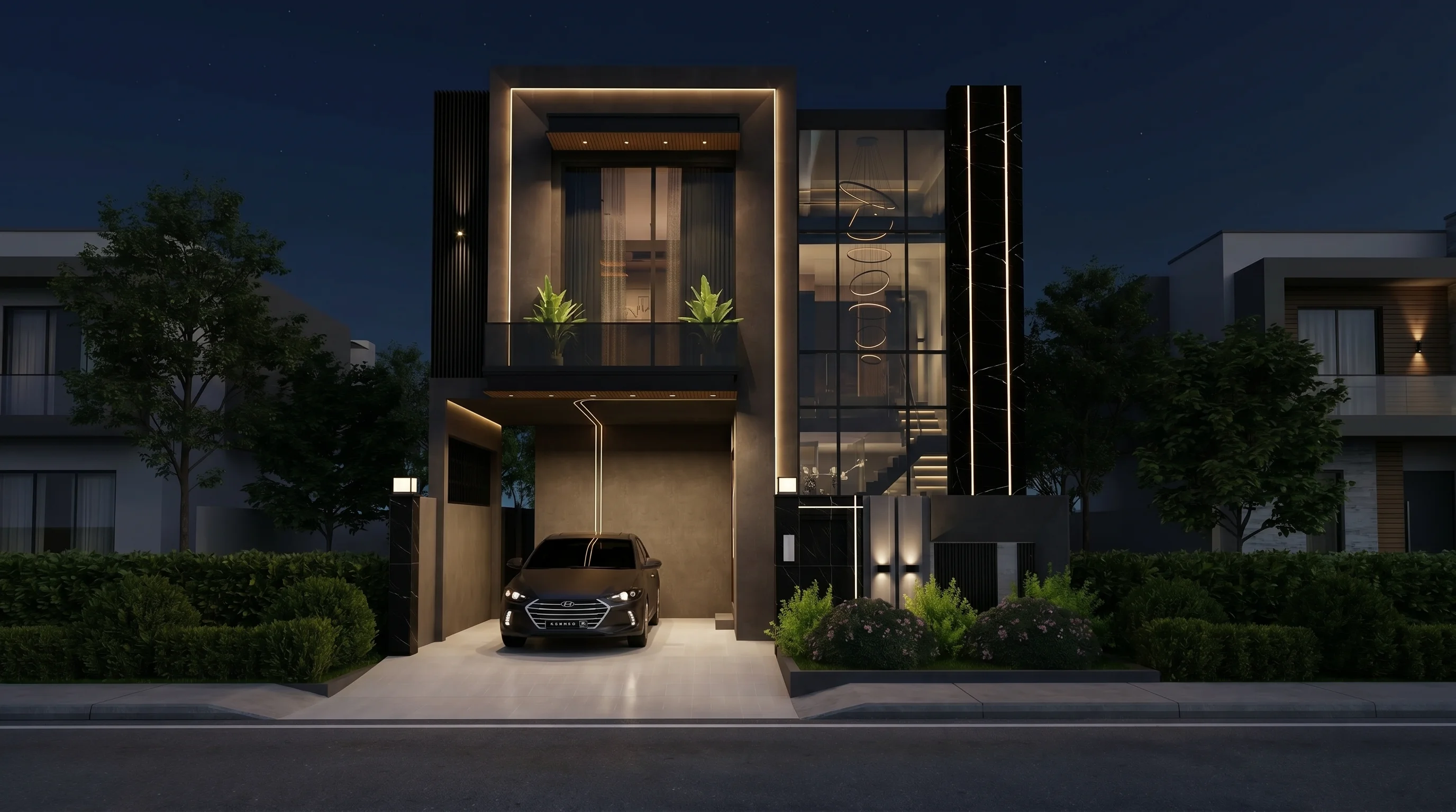 5 MARLA RESIDENTIAL (Plot D-867) night view
