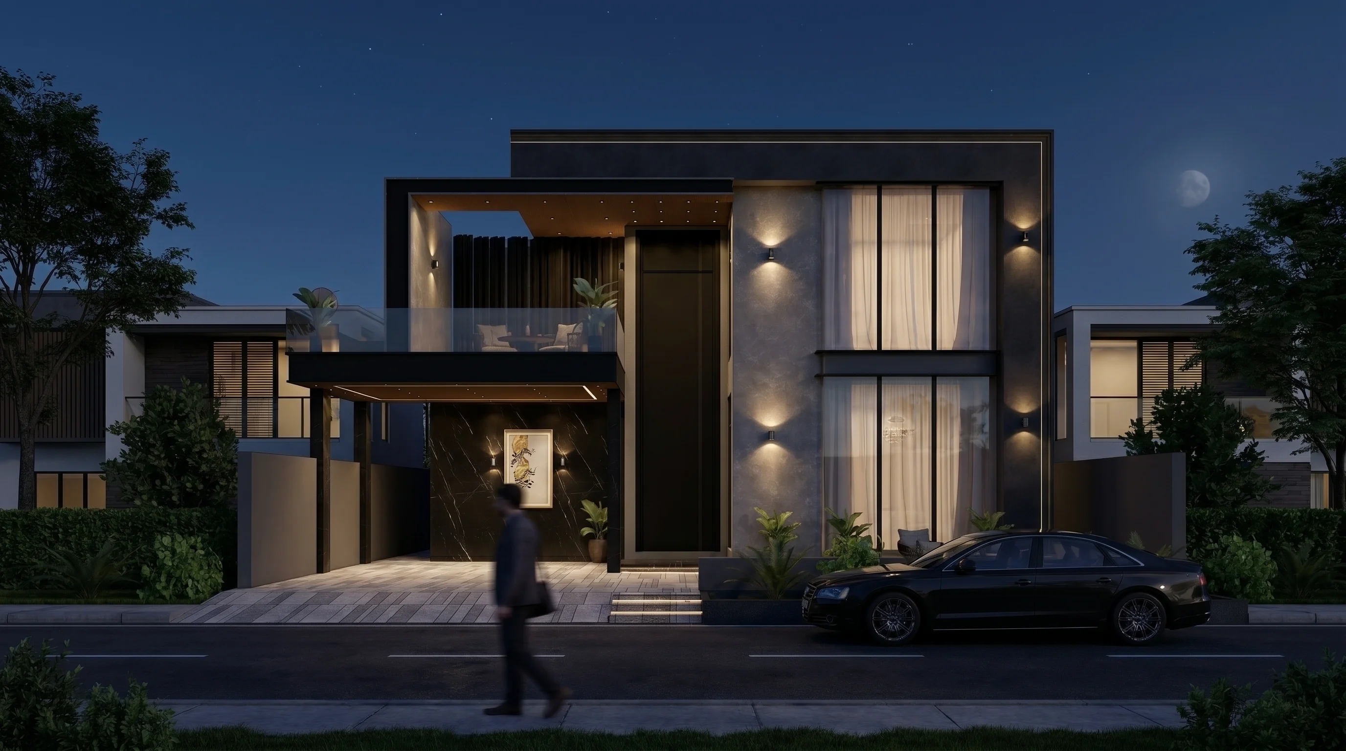 1 Kanal RESIDENTIAL (Plot A-1010) night view