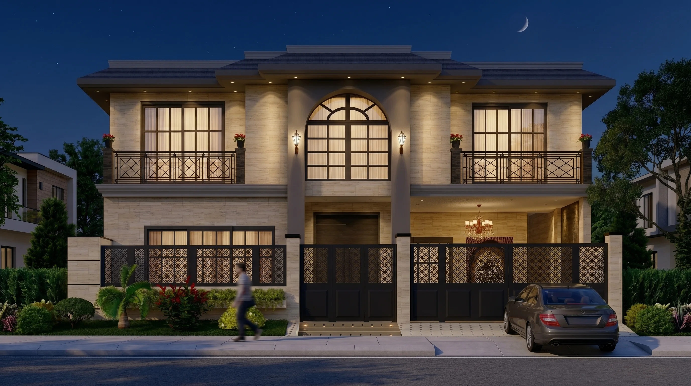 1 KANAL RESIDENTIAL (Plot SV-94) night view