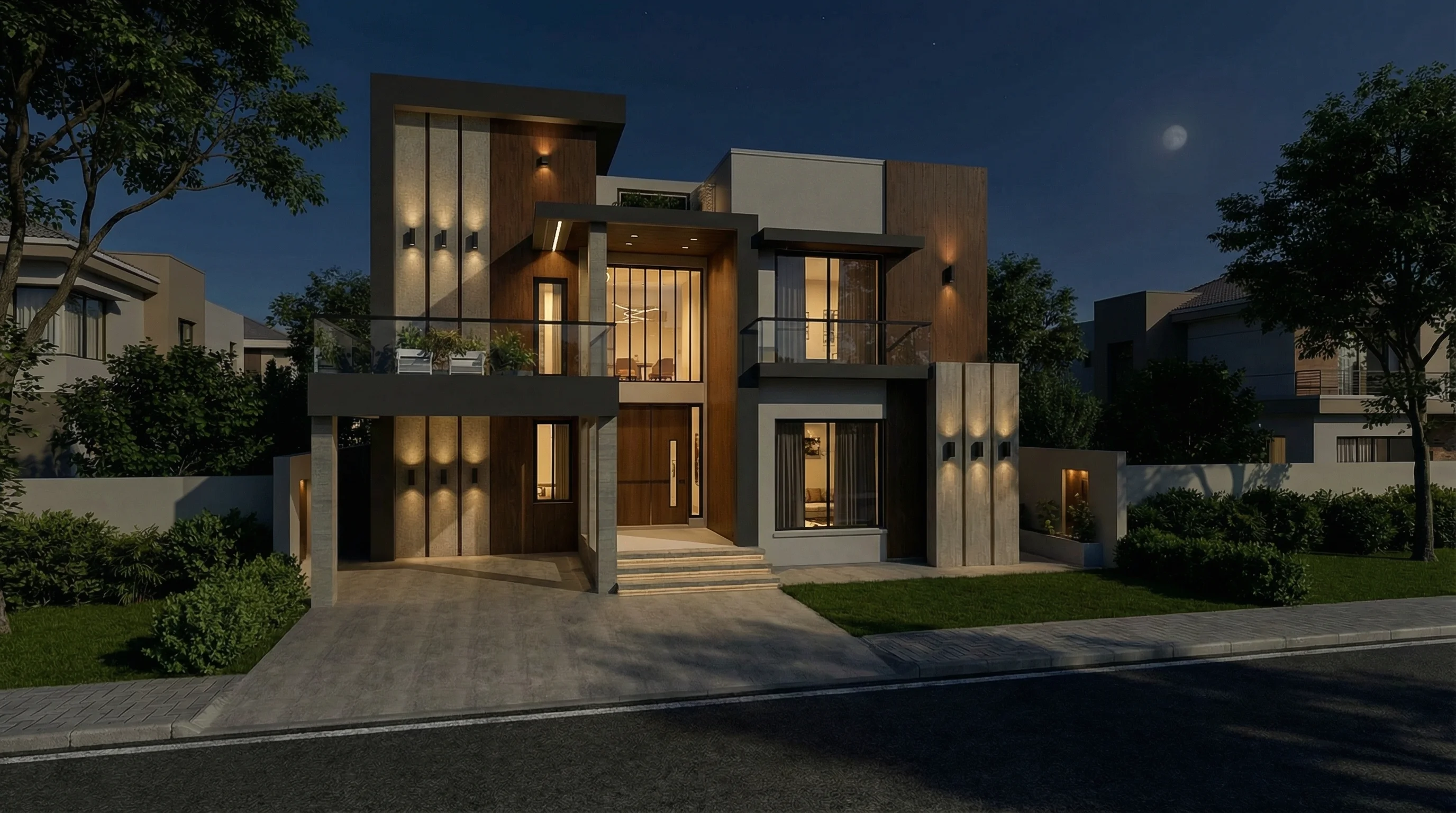1 KANAL RESIDENTIAL (Plot 41) night view