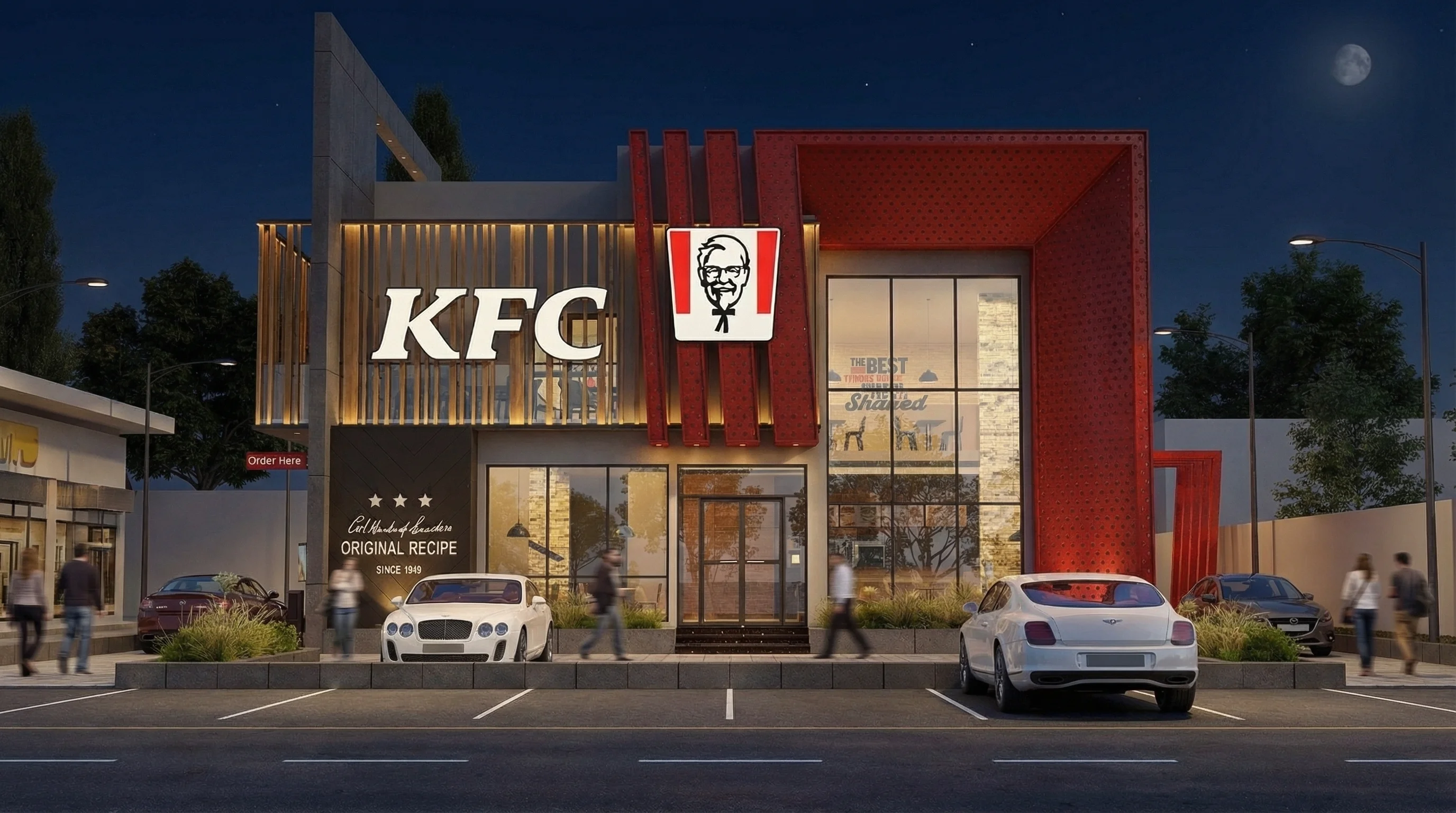 KFC RESTAURANT night view