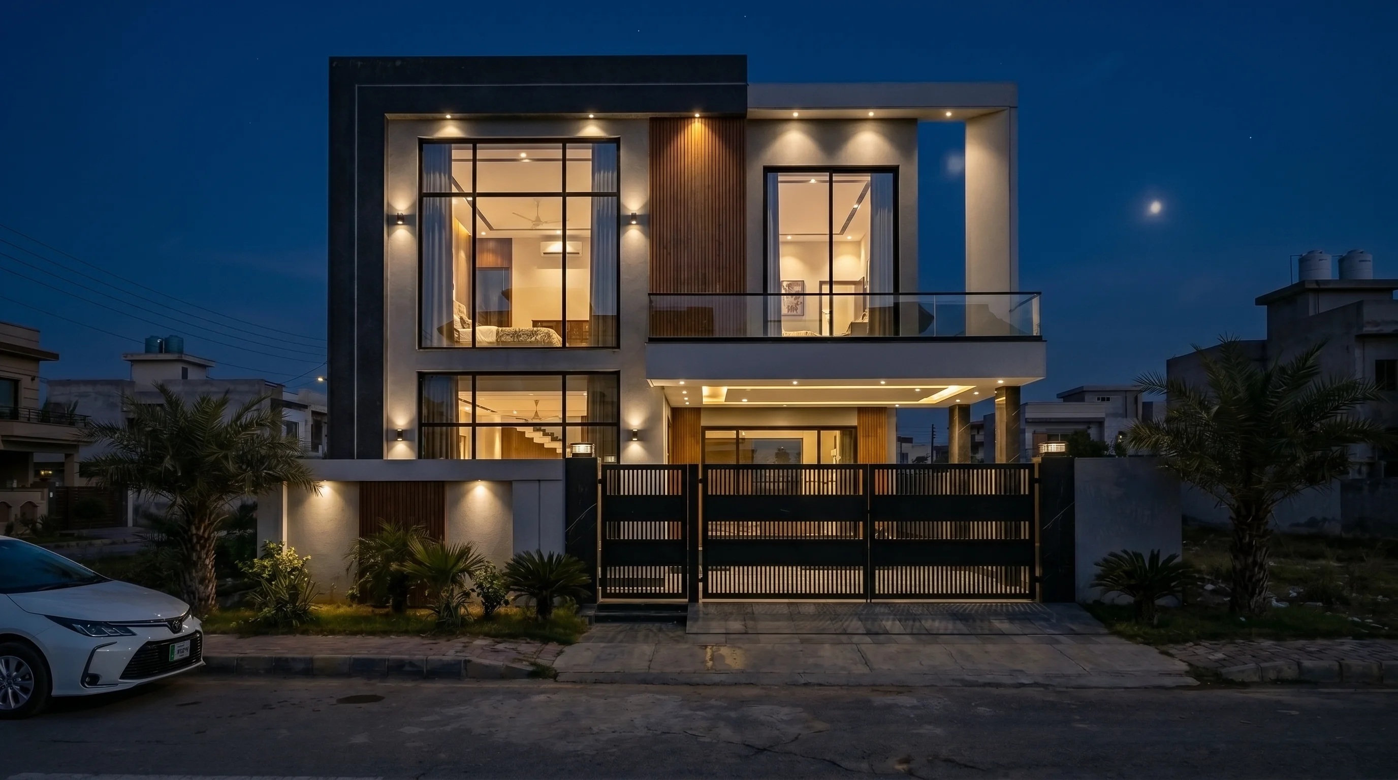 10 MARLA RESIDENTIAL (Plot B1-3300) night view