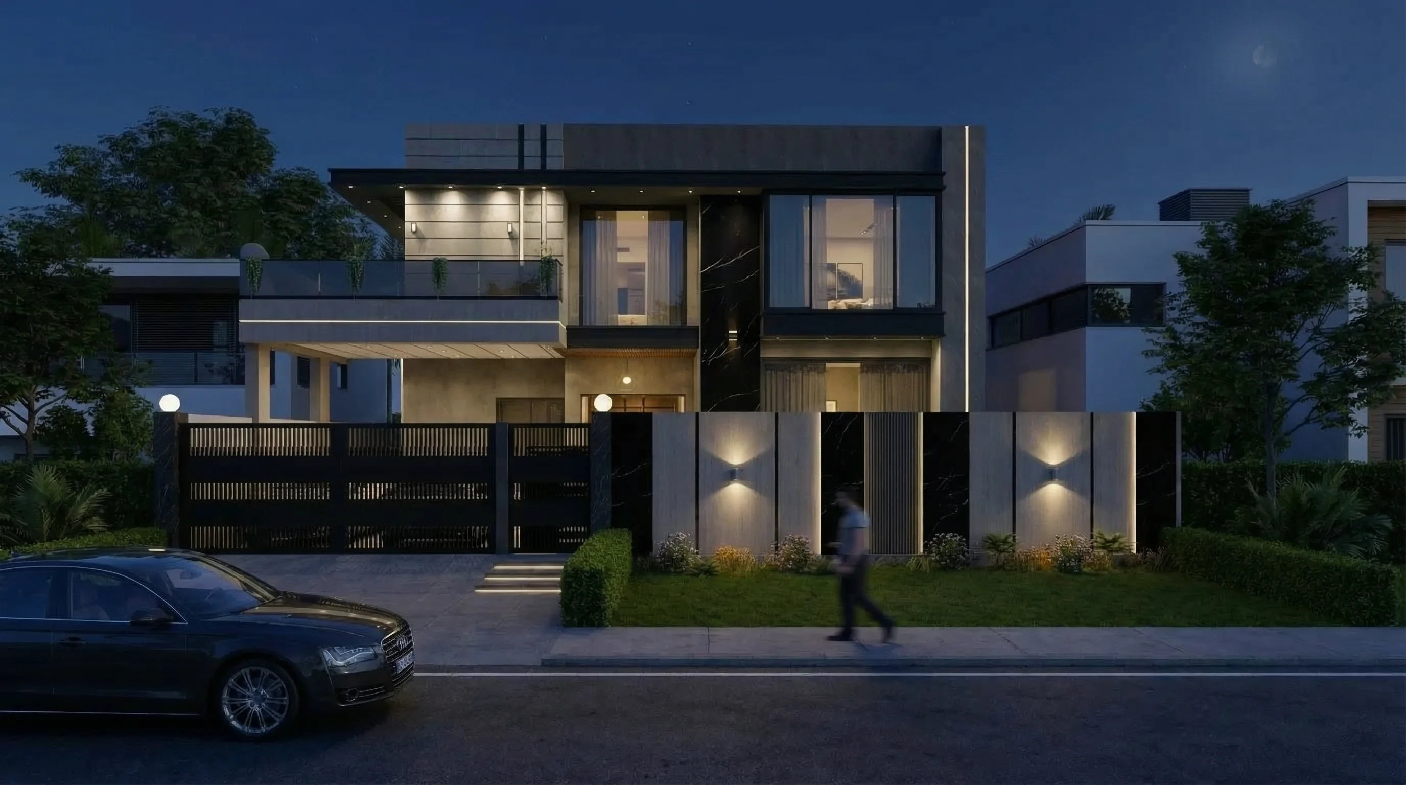 1 KANAL RESIDENTIAL (Plot Q-1354) night view