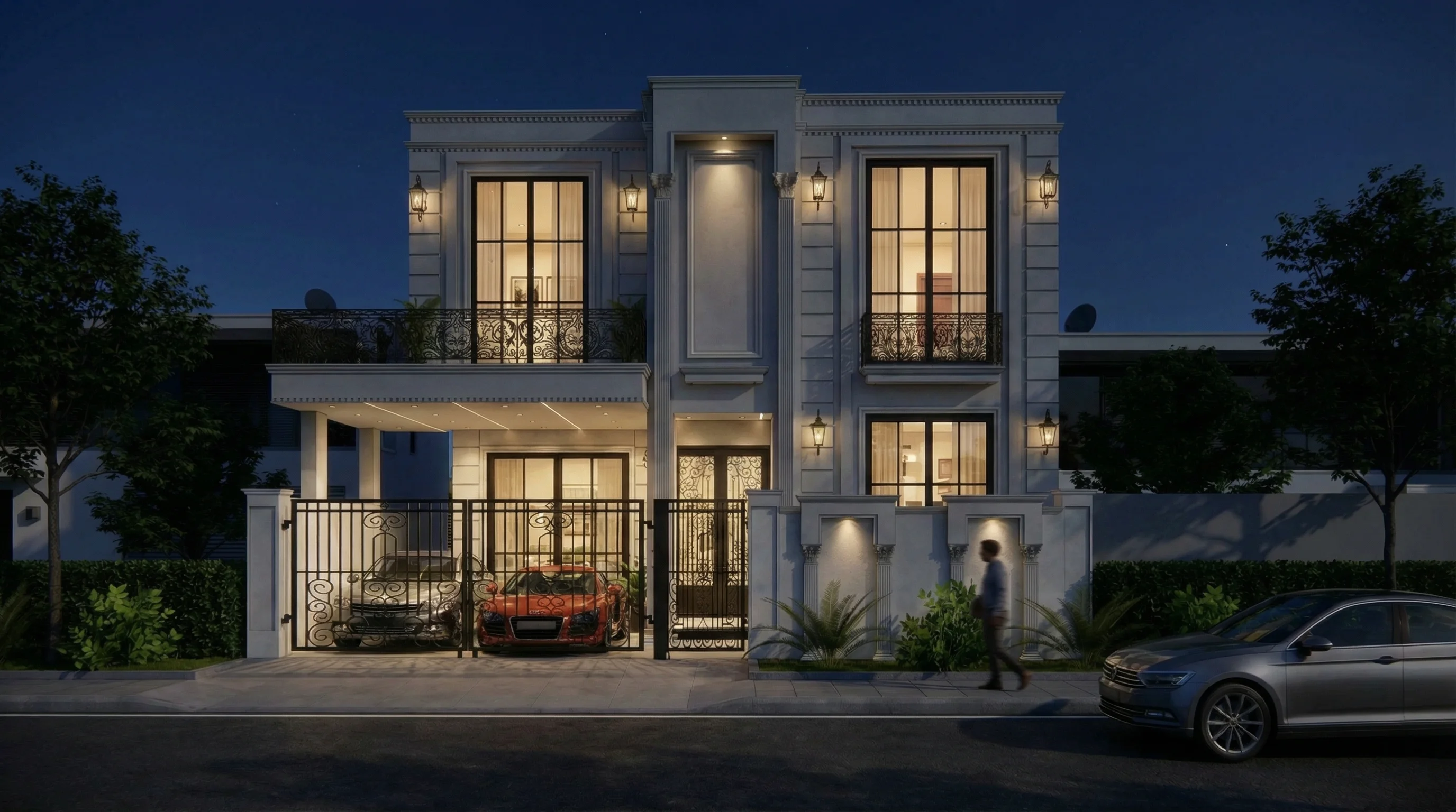 10 MARLA RESIDENTIAL (Plot B1-3361) night view