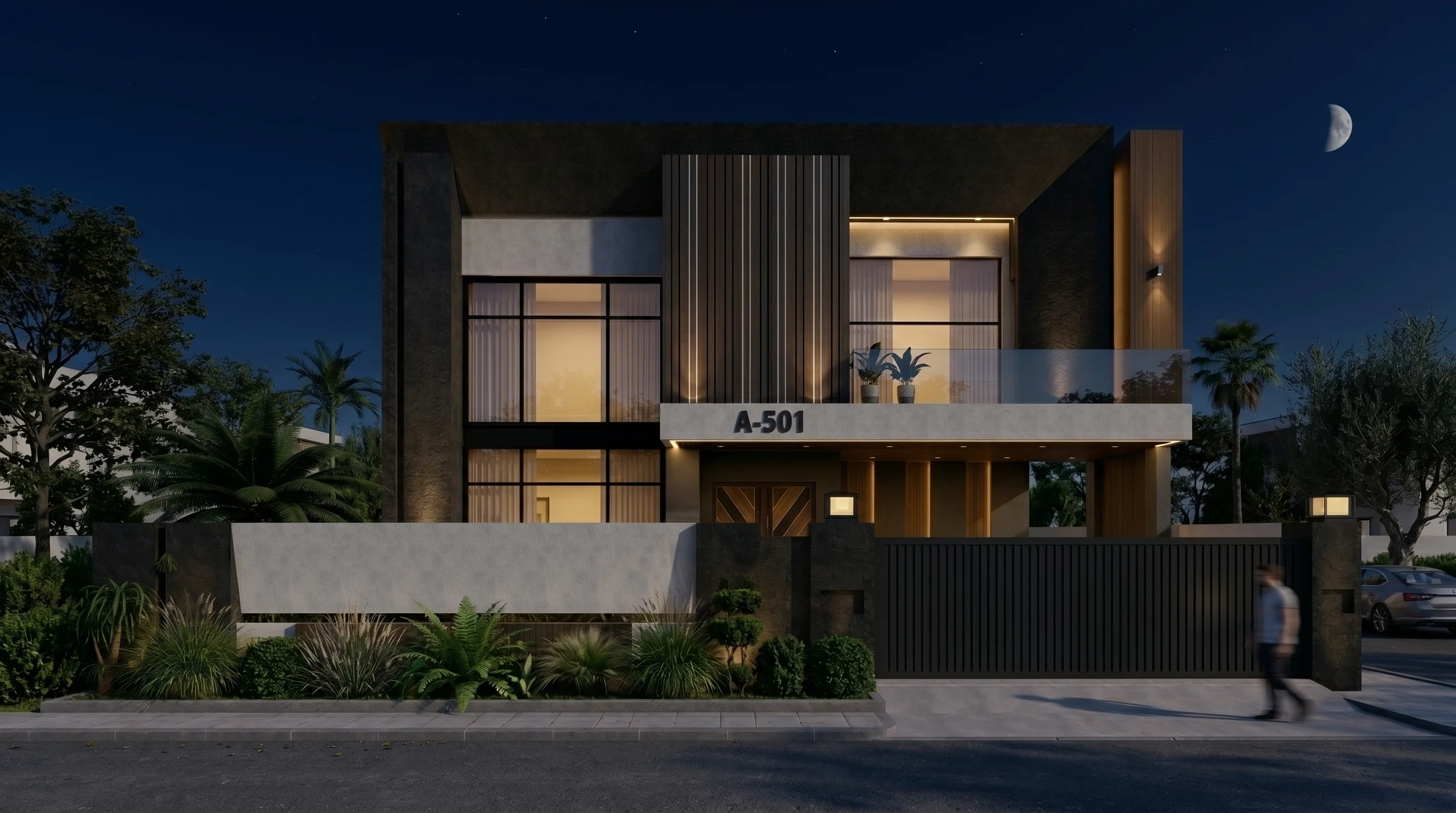 1 KANAL RESIDENTIAL (Plot A-501) night view
