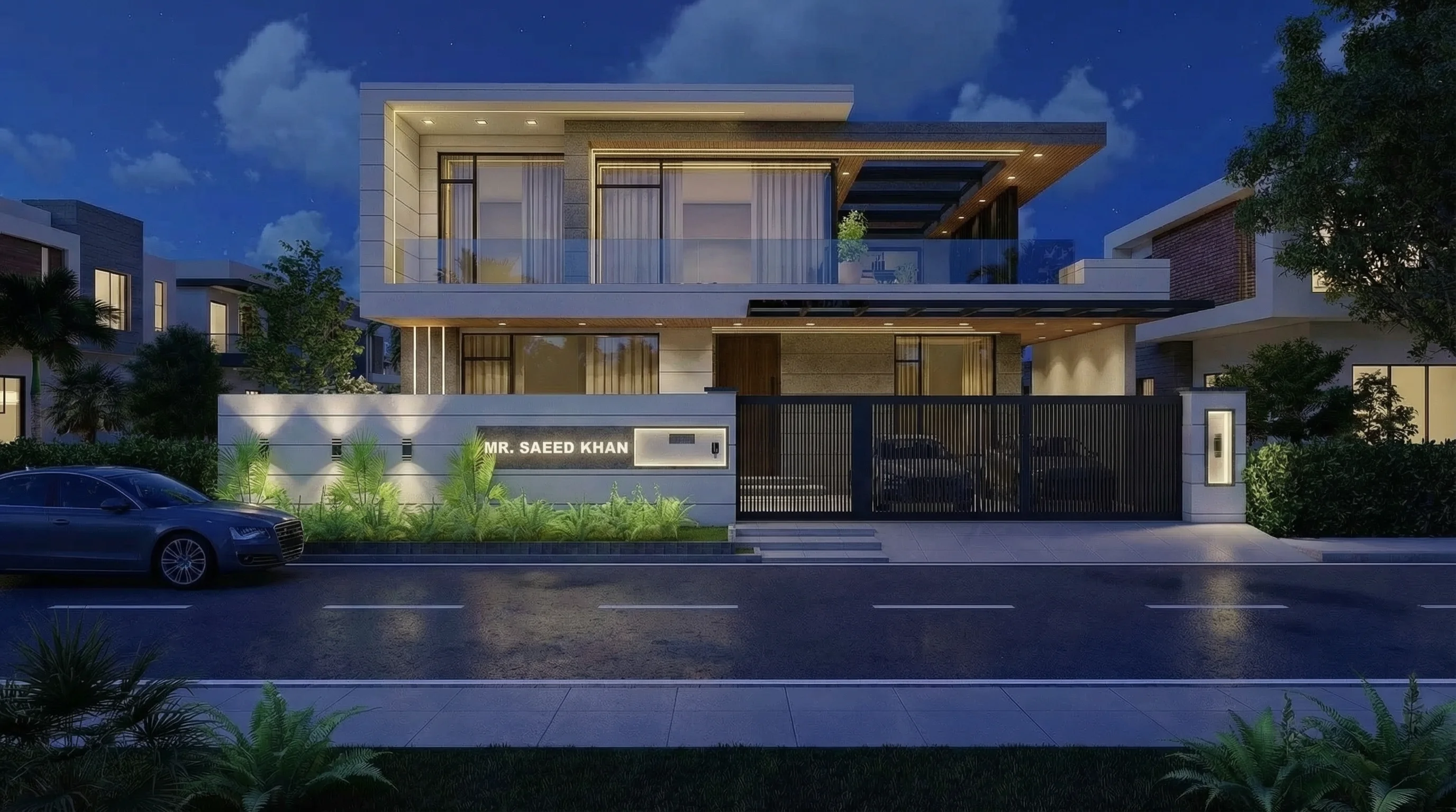 1 KANAL RESIDENTIAL (Plot A-72) night view
