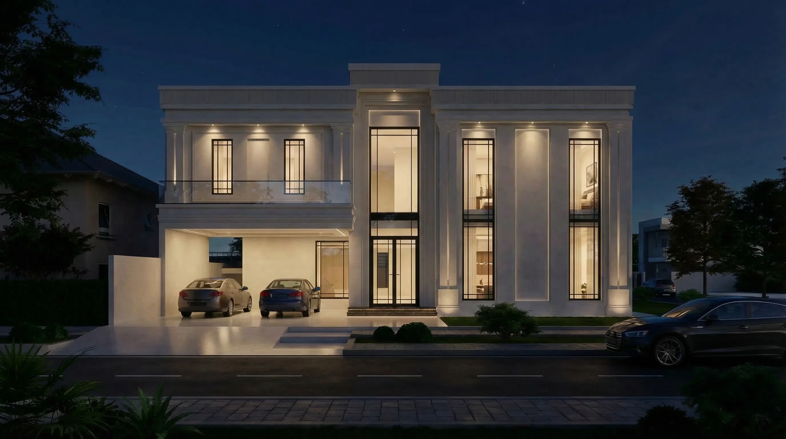 1.5 KANAL RESIDENTIAL (Plot M-394) night view