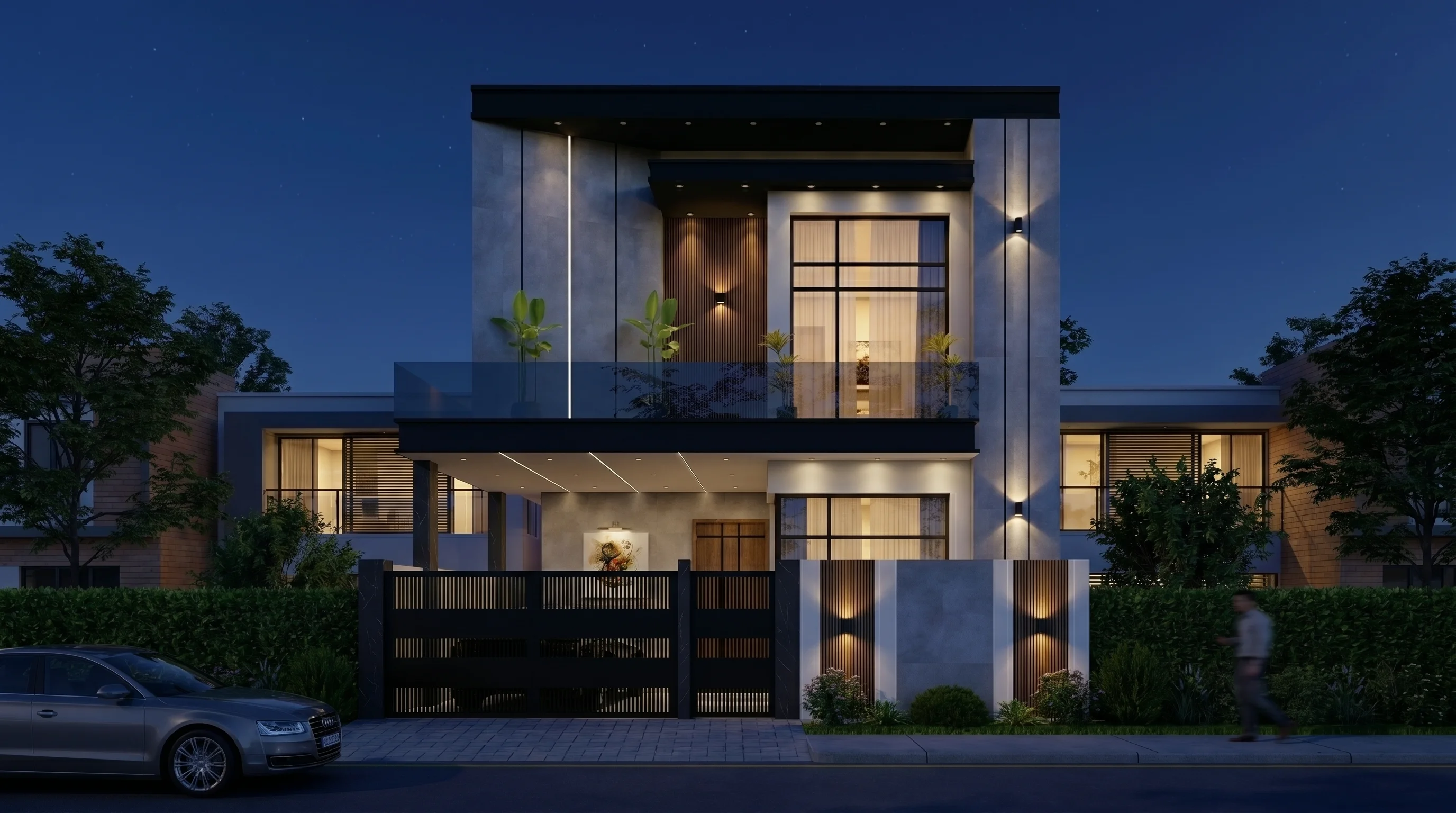 8 MARLA RESIDENTIAL (Plot V-2060) night view