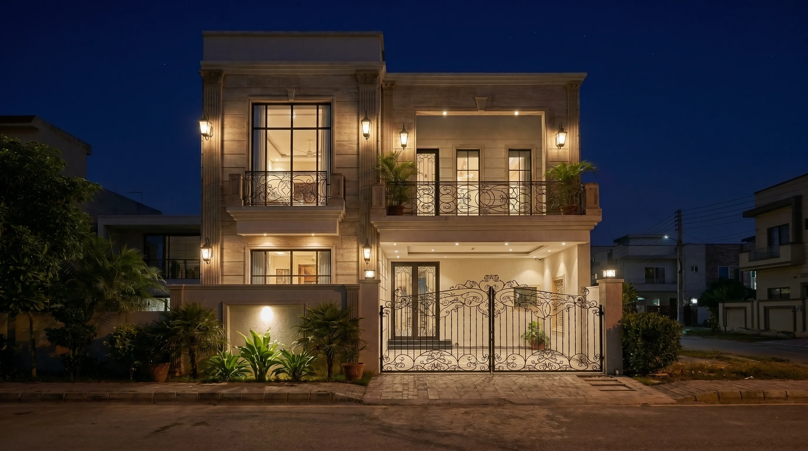 5 Marla Residential night view