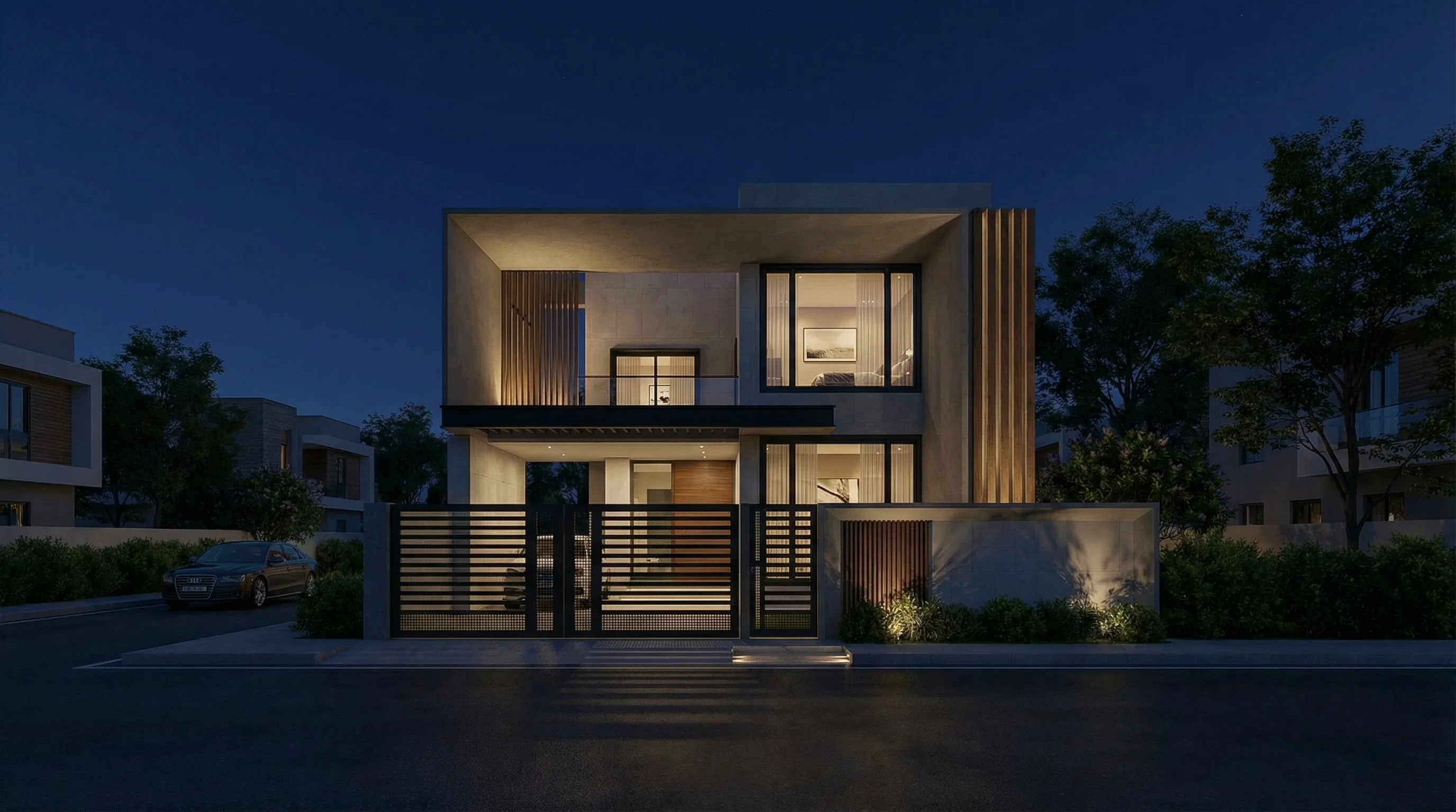 1 KANAL RESIDENTIAL (Plot 13) night view